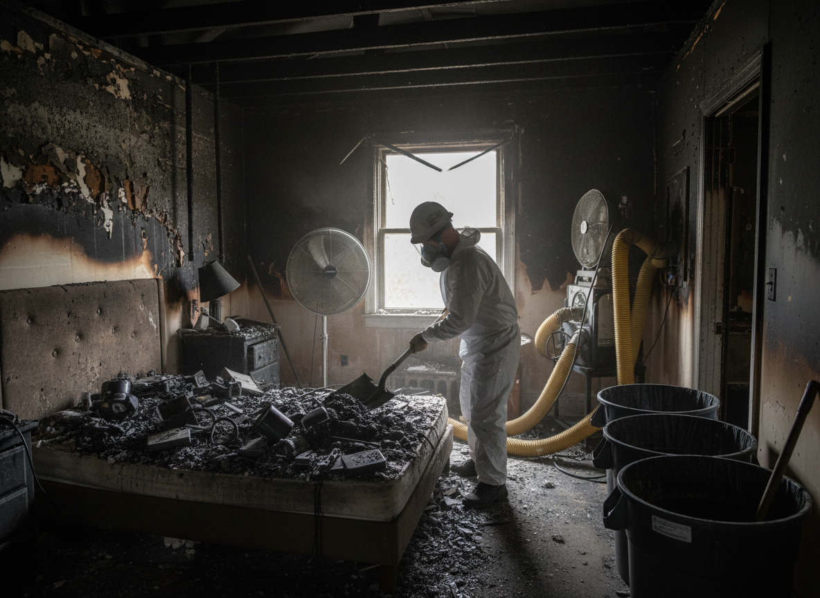 Bedroom Fire Damage Cleanup in Clinton, WA